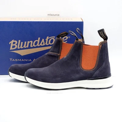 Ботинки челси Blundstone женские 2147 эластичные боковые замшевые темно-синие/оранжевые - Изображение 1 из 4