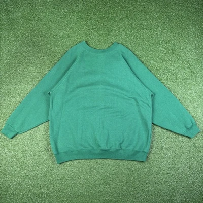 Sudadera retro vintage años 90 Hanes Her Way verde en blanco para mujer XL hecha en EE. UU. Foto 1 de 4