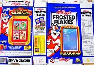 Caja de cereales de béisbol Frosted Flakes 1989 holograma sin usar plana de fábrica shm265 - Imagen 1 de 1