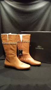 Lacoste Women's Flat Boots "Teagan" Tan Size 9 - Picture 1 of 12
