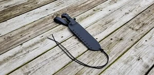BK9 Custom Taco Drop point style Kydex Sheath w/ Leather Dangler. 2.0 - Picture 1 of 12