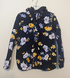 Women’s Joules Coast Coat Rain Jacket Navy Floral Size 2 US - Picture 1 of 4