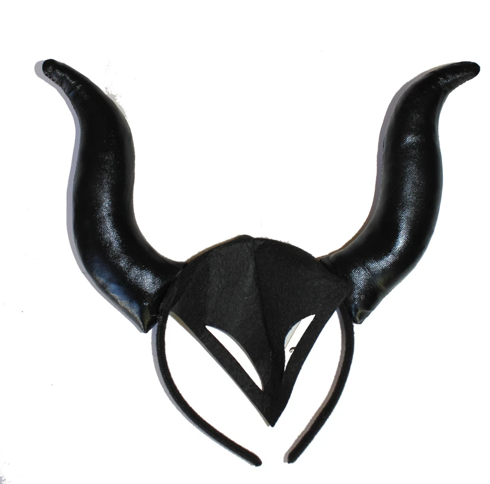 Diadema Cuerno Malévolo Diablo Negro Brillante con Viudas Edad Pica 5+ Disfraz Niños Foto 1 de 1