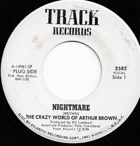 CRAZY WORLD OF ARTHUR BROWN nightmare / i put a spell on you U.S TRACK 7"_1968 - Picture 1 of 2