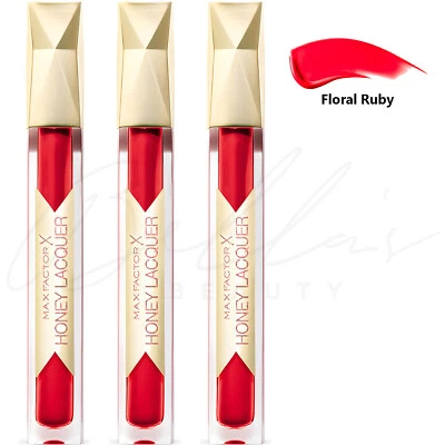 MAX FACTOR Colour Elixir Honey Lacquer Lip Gloss 3.8ml - Floral Ruby *PACK OF 3* - Image 1 of 4