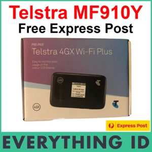 TELSTRA 4G 4GX PREPAID WIFI PLUS MODEM HOTSPOT ZTE MF910Y AUS STOCK 3GB DATA SIM - Picture 1 of 4