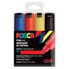 UNI Posca Set of 4 PC8K Chisel Tip Markers Basic Colours