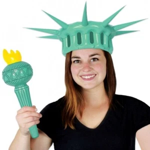 Inflatable Statue of Liberty Wearable Hat Set Adult Fits Most Patriotic Party - Picture 1 of 1