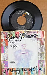 DAVID BOWIE P/S 45: ASHES TO ASHES/IT'S NO GAME - RCA 12078 - 1980 - VG++ VINYL - Picture 1 of 2