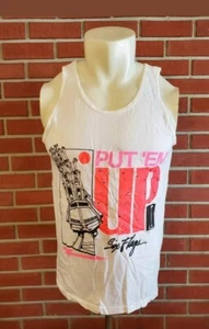 Put 'em Up at Six Flags Vintage 1989 Tank Top White Single Stitch Mens XL USA - Picture 1 of 4