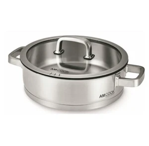 AMCOOK Padella di servizio con coperchio piatto Ø 28 cm - Foto 1 di 2