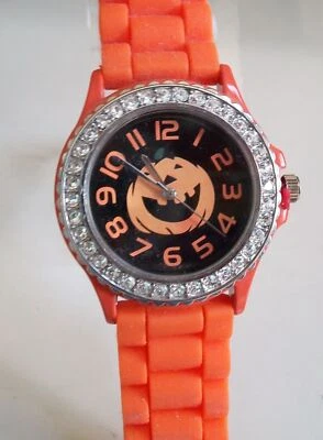 Reloj de moda calabaza Halloween correa de silicona o cuero con estrás para mujer Foto 1 de 3
