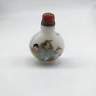 Ancient Chinese hand-painted glass snuff bottle antique 19th century #1
