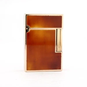 Vintage S.T. Dupont Paris Lighter – Brown Lacquer, Line 2 - Imagen 1 de 11
