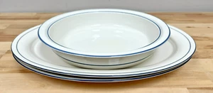 Lenox Chinastone For the Blue Pattern - Lot of 2 Oval Platters & Vegetable Bowl - Picture 1 of 17