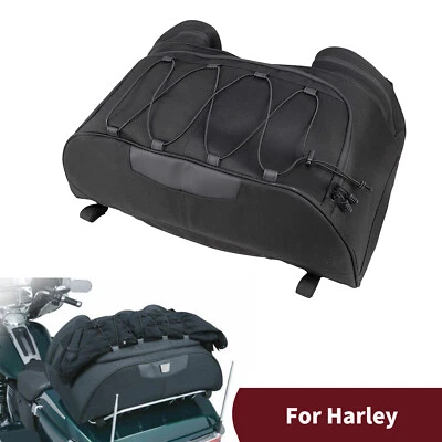 Trunk Mounted Rack Bag Luggage Travel For Harley Tri Glide Ultra Limited Low CVO - Imagem 1 de 4