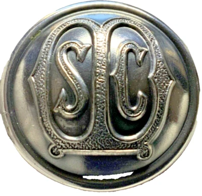 BRITISH WWII ERA STATE CERTIFIED MIDWIFE NICKEL  UNIFORM  BUTTON GAUNT c 1943 - Image 1 of 4