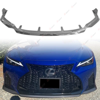 Para Lexus IS350 F-Sport 2021-2025 3 piezas parachoques delantero labio estilo V estilo carbono Foto 1 de 4