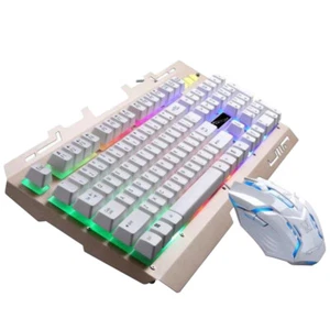 Tastatur- -Set Usb-tastatur Mit Hintergrundbeleuchtung Coole LED-Tastatur - Bild 1 von 4