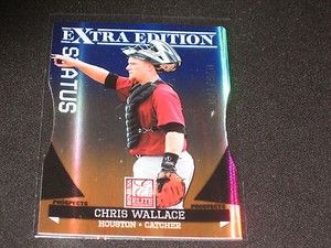CHRIS WALLACE DONRUSS ELITE CERTIFIED AUTHENTIC BASEBALL INSERT CARD 76/100 RARE