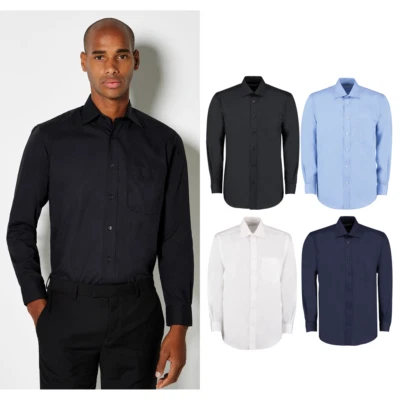 Kustom Kit Camicia da uomo a maniche lunghe Classic Fit Business KK104 - Camicia - Immagine 1 di 4