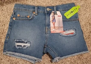 Levi Girl's Patriotic Denim Jean Shorts sz 7 regular - Picture 1 of 5