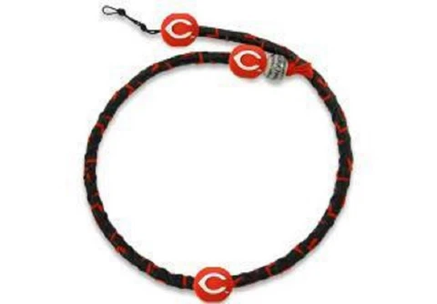 Cincinnati Reds Team Color Frozen Rope Baseball Necklace [NEW] Jewelry Leather Cover