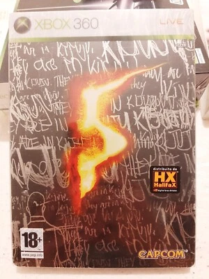 Rare New Sealed Microsoft Xbox 360 2009 Resident Evil 5 SteelBook Version PAL  - Imagen 1 de 4