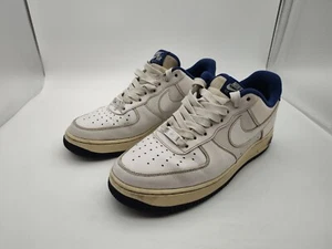 Vintage-Nike Air Force 1-Low White/Deep Royal Blue-Mens ShoesSize 11.5-VERY NICE - Picture 1 of 12