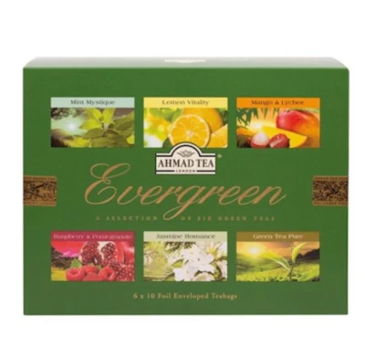 Ahmad Tea Evergreen 60Btl.x2g Geschenkidee  teebox - Bild 1 von 4