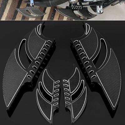 ДЛЯ HARLEY TOURING ROAD KING ПЕРЕДНИЕ ЗАДНИЕ ПОДНОЖКИ ПОЛОВИЦЫ НАПОЛЬНЫЕ ДОСКИ CNC - Изображение 1 из 4