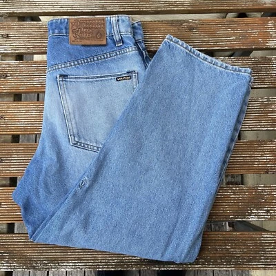 VOLCOM Blue Denim Billow Loose Tapered Jeans Faded Blue Washed Size 28 - Image 1 of 4