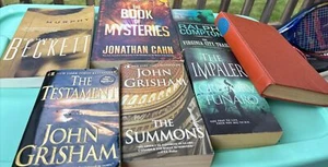 Lot of 7 Books Mystery Vintage HB PB Suspense Thriller Rinehart Grisham Compton - Picture 1 of 9