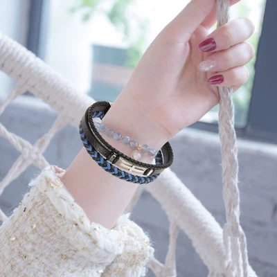 1pc Mode Hand Kette Männer Multi-schicht Leder Armband All-match-Armband - Bild 1 von 4