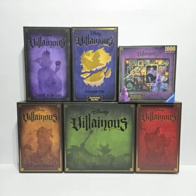 Disney Villainous Game And Expansions First Edition Target 1000 Piece Puzzle Lot - Image 1 of 4