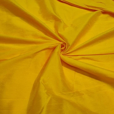 Yellow Dupioni Fabric: Faux Silk Dupioni Gown & Curtain Material - Image 1 of 4