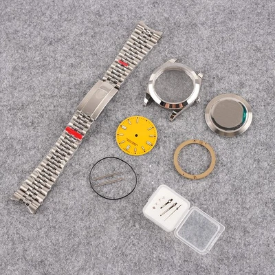 DIY 41 毫米手表钢制表壳套件适用于 ETA 2824 2836 机芯售后配件 — 第 1/4 张图片