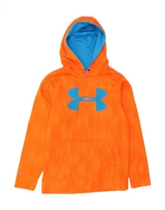 UNDER ARMOUR Mens Graphic Hoodie Jumper Small Orange Geometric DI47 - Picture 1 of 6