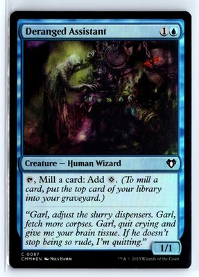FOIL Deranged Assistant Commander Masters – MTG Magic the Gathering Card - Image 1 of 4