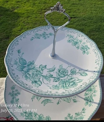 Bandeja de nivel verde Pioneer Woman Agatha nueva con etiquetas Foto 1 de 2