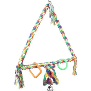 Bonka Bird Toys 1059 Enorme Triángulo Cuerda Anillo Columpio Jaula Amazon Africana Gris Mascota - Imagen 1 de 7