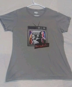Wandavision Shirt Medium Gray Marvel Avengers Disney Vision Scarlet Witch TV Set - Picture 1 of 7