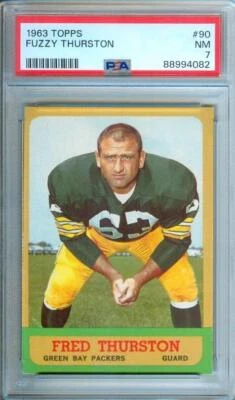 1963 Topps Football FRED THURSTON #90 Green Bay Packers PSA 7 - Image 1 of 2