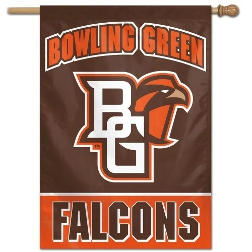 BOWLING GREEN FALCONS 28"X40" HOUSE FLAG OR WALL BANNER WEATHER RESISTANT - Image 1 of 1