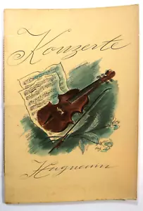 Vintage Orchestra Concert Program Zurich Switzerland 1937 Great Advertisements - Picture 1 of 12