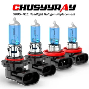 4x 9005+H11 Headlight Combo High Low Beam Bulbs Kit Super White Bright Lamps - Bild 1 von 10