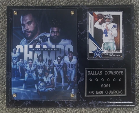 Dallas Cowboys 2021 NFC East Division Champions 8" x 10" Plaque Cover