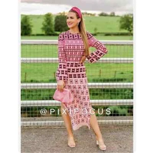ZARA NEW GEOMETRIC PRINTED MIDI DRESS MULTICOLORED XS-XL 3126/185 - Picture 1 of 8