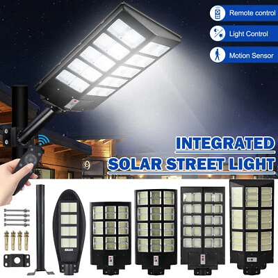 900000LM Solar Street Light LED Outdoor IP67 Dusk-to-Dawn Area Road Spotlight - Image 1 of 4