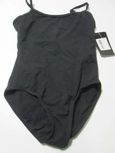NWT Heatricals Classwear Girls Bodysuit Black V-Back Adjustable Straps Gymnastic - Picture 1 of 6
